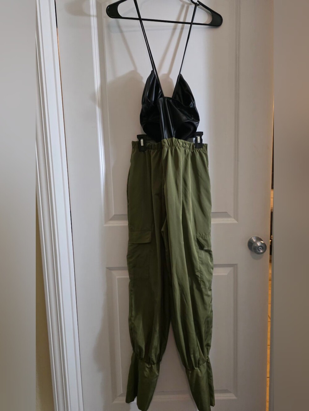 Fashion Nova Olive Green Cargo Jumpsuit - Picture 2 of 7